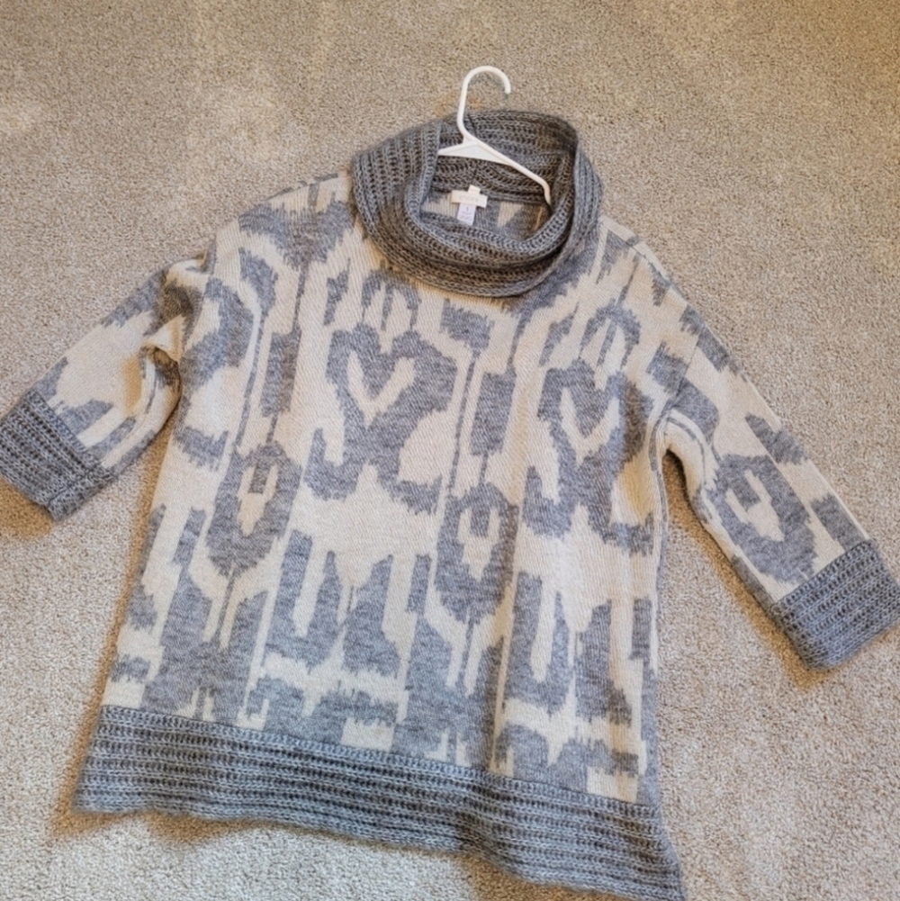 Chico's Wool Blend Women's Turtleneck Sweater Size 1 Medium - Picture 2 of 5